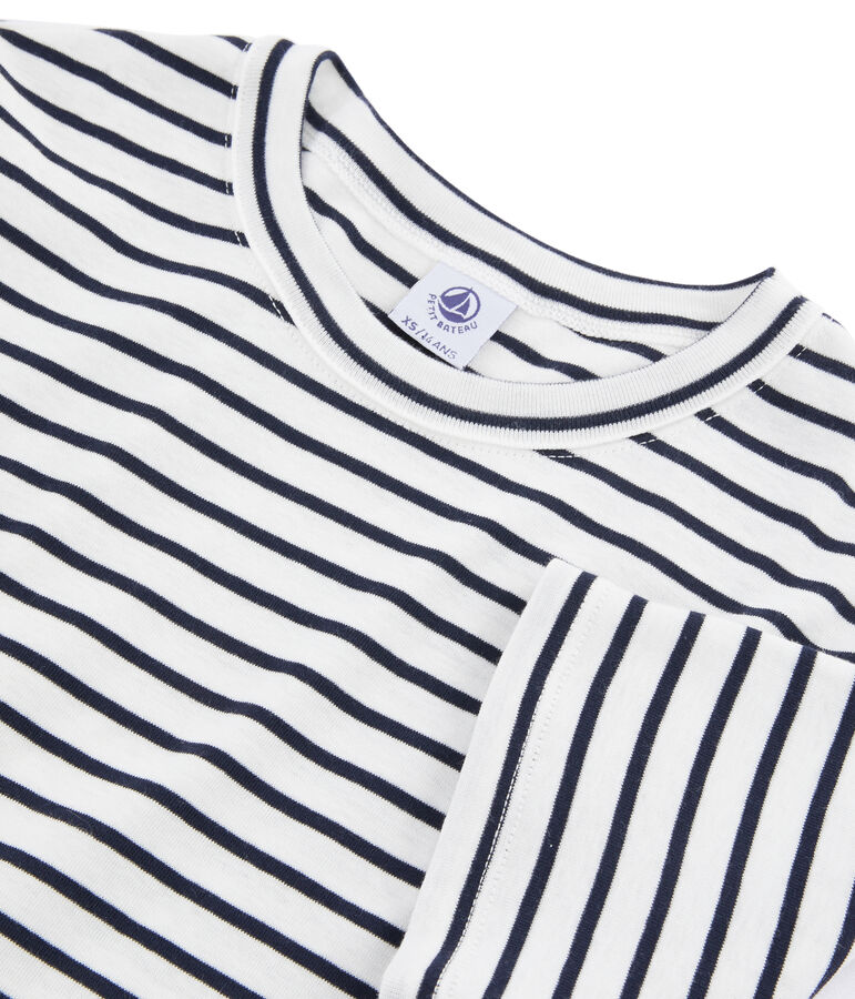 T-shirt iconica donna bianco MARSHMALLOW/blu SMOKING