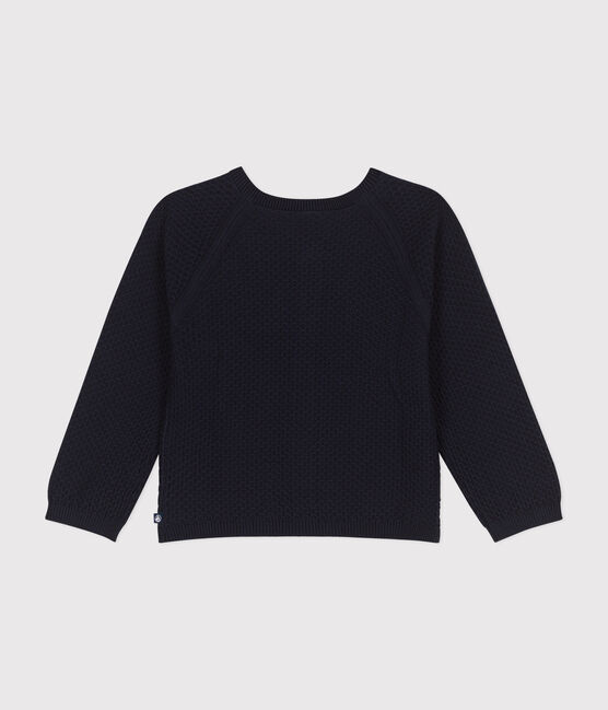 Cardigan in cotone bambina blu SMOKING