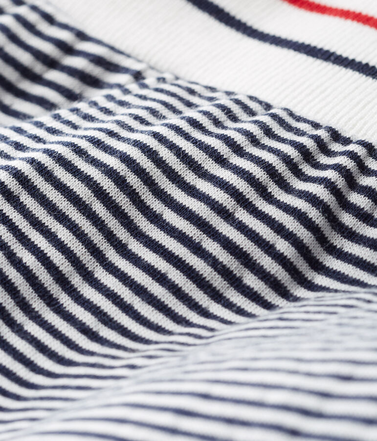 Pantalone beb&egrave; in tubique blu SMOKING/bianco MULTICO CN