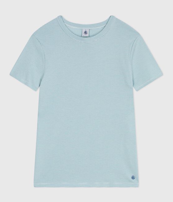 T-shirt a maniche corte in cotone a righe donna MIMI/ MARSHMALLOW