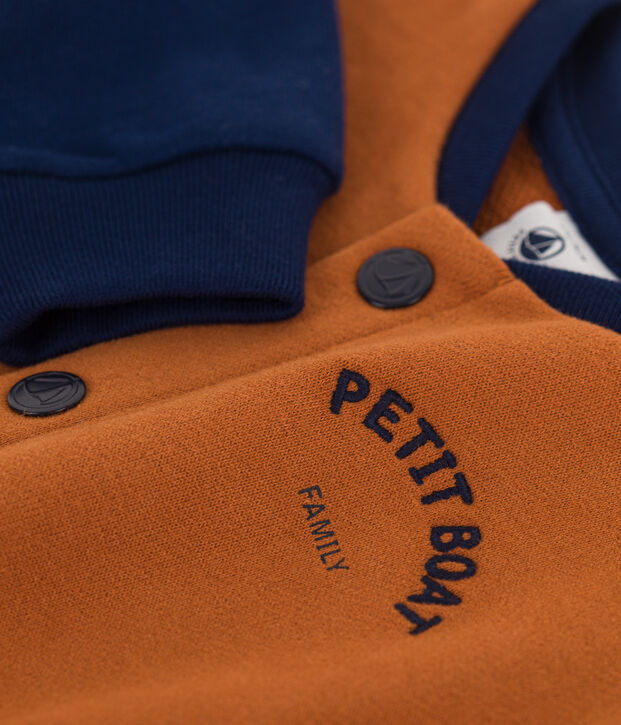 Teddy beb&egrave; in felpa marrone/blu