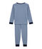 Pigiama per bambino blu LIMOGES/bianco MARSHMALLOW