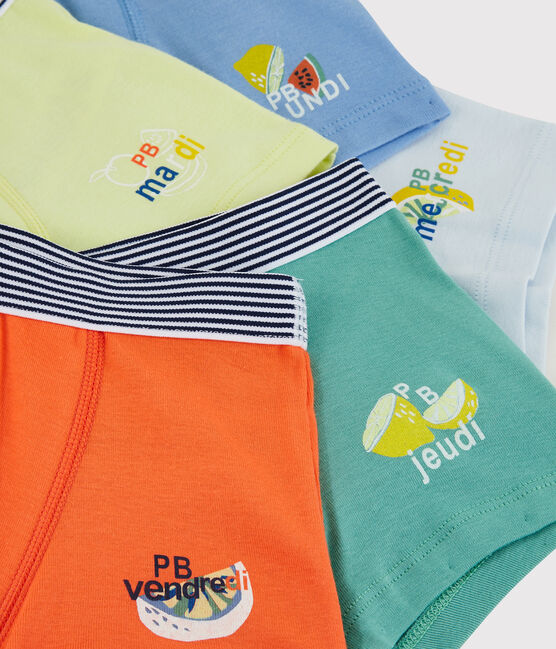 Confezione da 5 boxer frutti bambino variante 1
