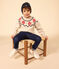 Pullover jaquard in lana e cotone bambino unisex beige MONTELIMAR/bianco MULTICO