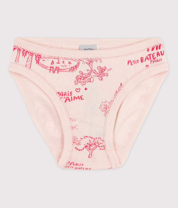 La mutandina in cotone per bambina rosa/rosa