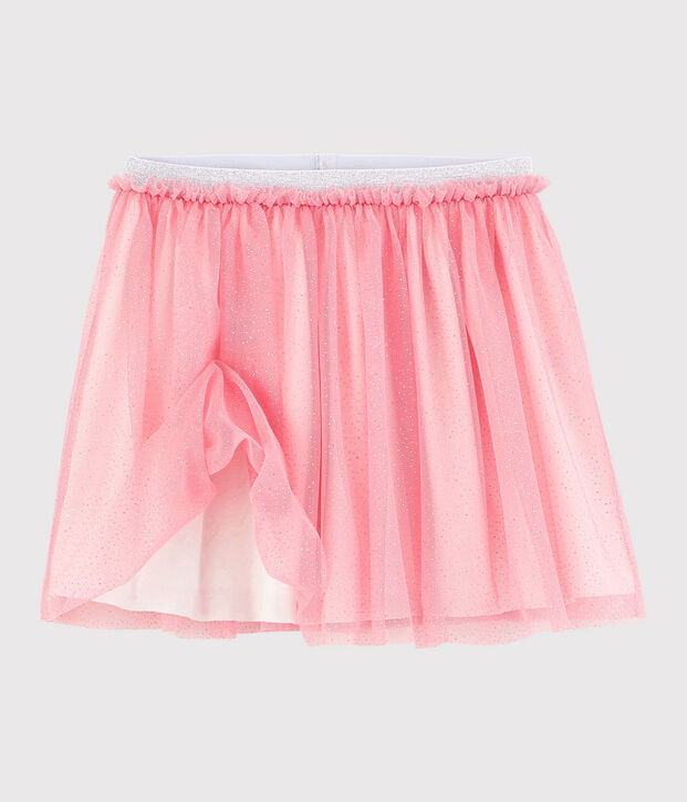 Gonna in tulle con paillettes bambina rosa/grigio