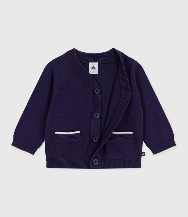 Cardigan per neonato in cotone tinta unita con bottoni SOIR