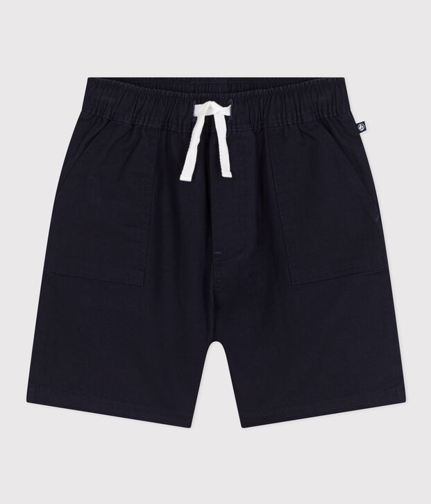 Shorts in twill di cotone e lino bambino SMOKING