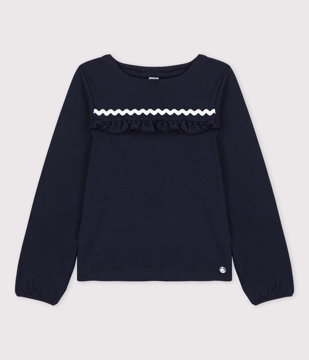 T-shirt bambina a maniche lunghe in cotone SMOKING