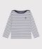 Iconico maglie a righe a righe da bambino in cotone spesso bianco/blu