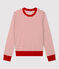 T-shirt marinière in cotone Donna bianco MARSHMALLOW/rosso TERKUIT