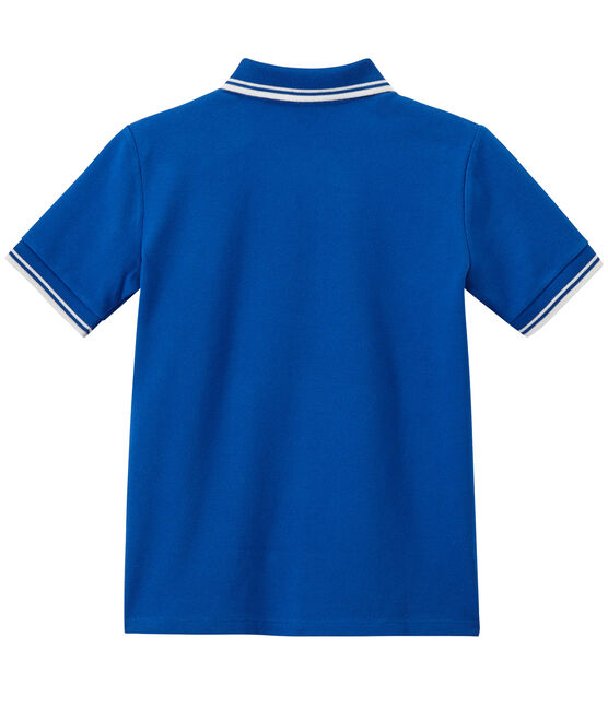 Polo bambino in jersey piqué blu PERSE