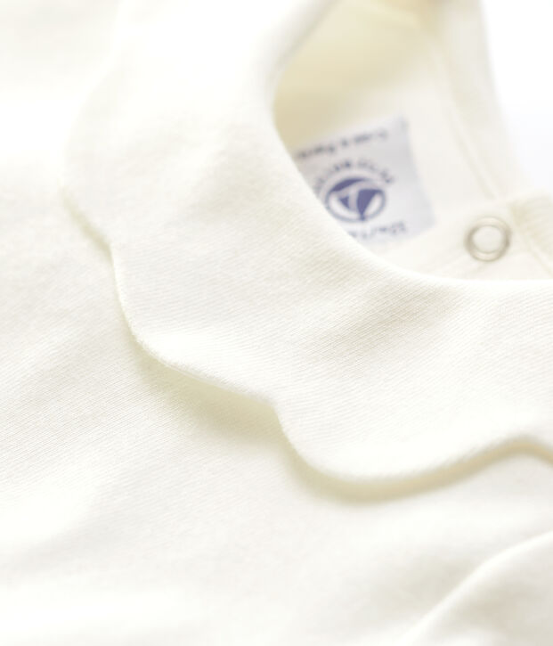 Blusa per beb&egrave; in cotone bianco