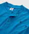 T-shirt in cotone e lino bambino blu MYKONOS