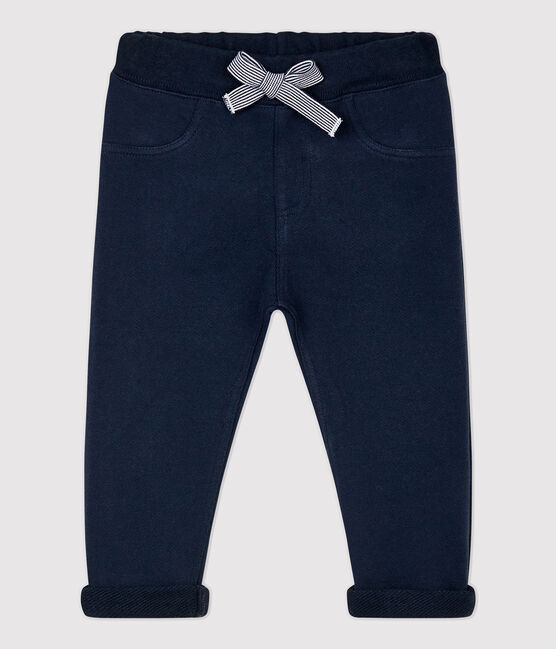 Pantaloni in molleton bebè. blu SMOKING