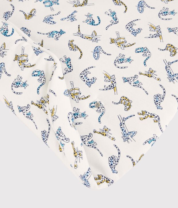 Sacco nanna beb&egrave; fantasia pantere in cotone biologico bianco/multicolore