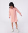Abito a maniche lunghe in cotone a righe bambina rosa FLEUR/ SPICY