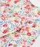 Tutina corta in cotone con stampa a fiori neonata bianco/multicolore