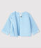 Cardigan bebè in tricot di cotone biologico blu TOUDOU