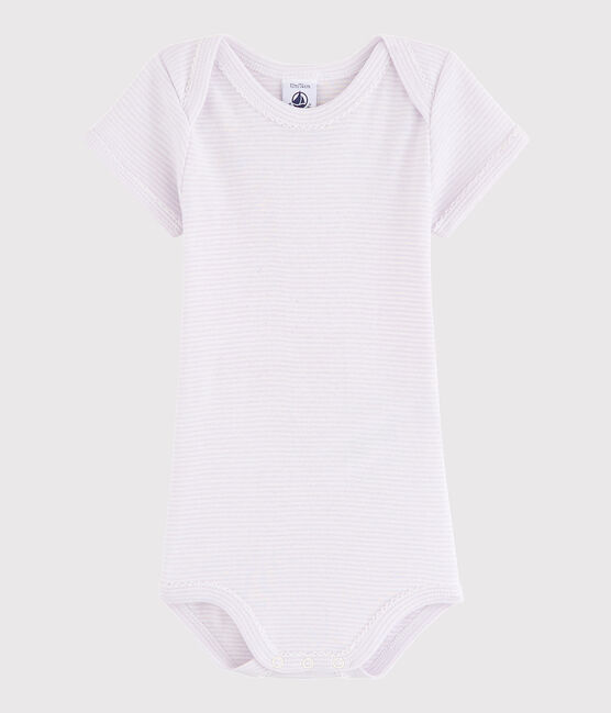 Body manica corta bebè femmina LISERON/bianco MARSHMALLOW