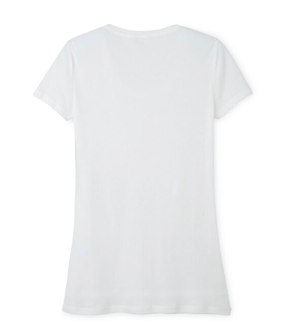 T-shirt donna in cotone leggero bianco Lait