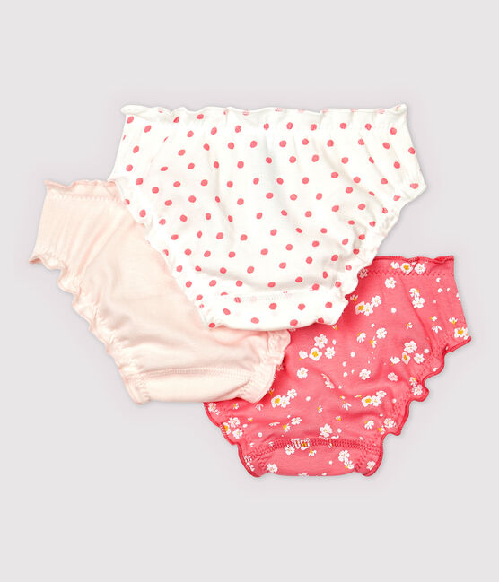 Confezione da 3 slip con volant fiori di ciliegio bambina variante 1