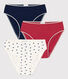 Confezione da 3 slip cuore da bambina in cotone ed elastan