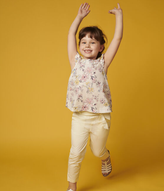 Pantaloni in serge bambina giallo CITRONEL