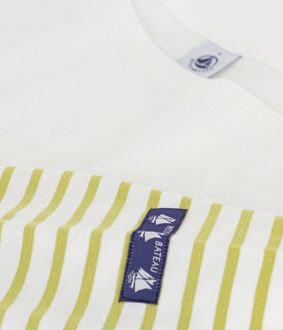 Marinière in cotone a righe donna verde MARSHMALLOW/ MOSS