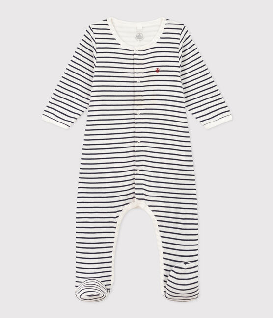 Bodyjama in cotone a righe bianco MARSHMALLOW/blu SMOKING