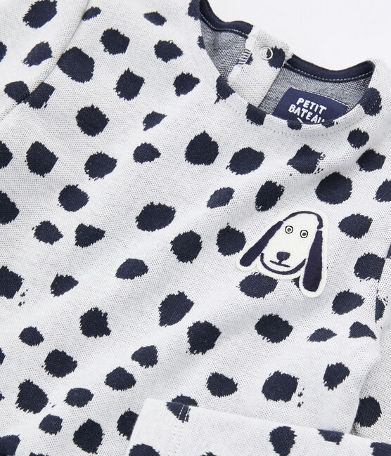 Abito bambina Jean Jullien bianco MARSHMALLOW/ DOTTIES