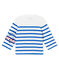 Marinière creativa per bebé maschio bianco MARSHMALLOW/blu PERSE
