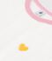 Tee-shirt femme en coton manches courtes uni bianco