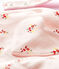 Salopette fantasia in molleton bebè femmina rosa FLEUR/bianco MULTICO