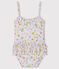 Costume da bagno intero ecoresponsabile bimba bianco MARSHMALLOW/bianco MULTICO
