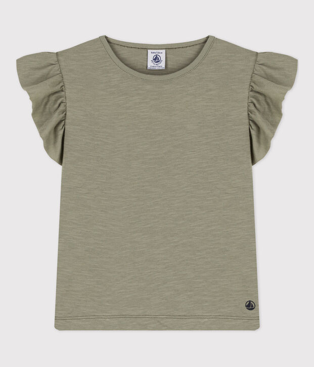 T-shirt a maniche corte in cotone bambina verde