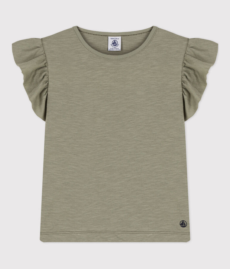 T-shirt a maniche corte in cotone bambina verde
