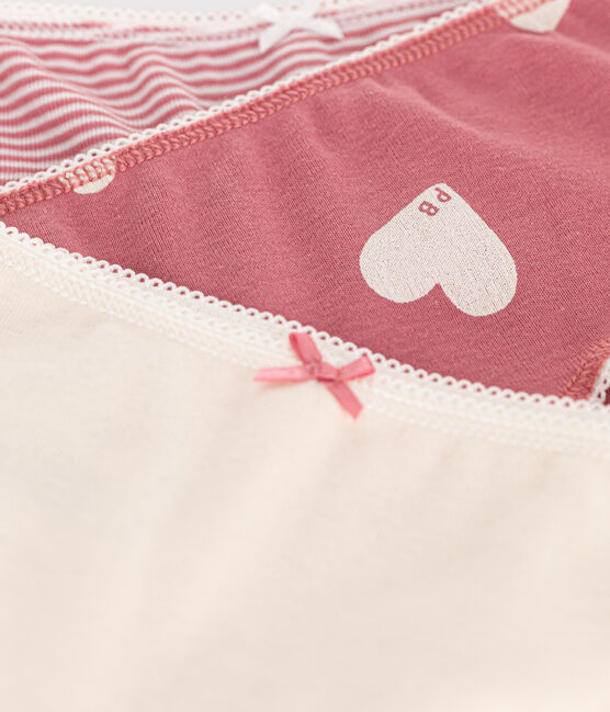 Set di 3 shorty in cotone a cuori bambino variante 1