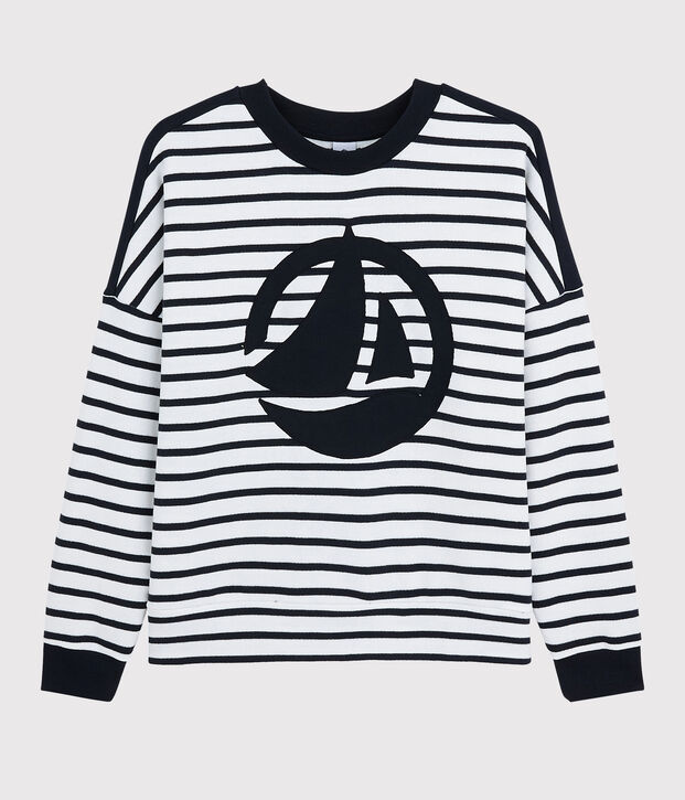 Felpa Donna bianco/blu