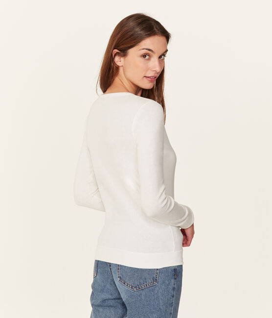 Cardigan iconico donna bianco ECUME