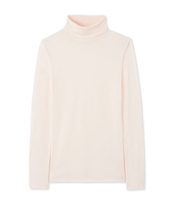 dolcevita donna in cotone leggero rosa FLEUR