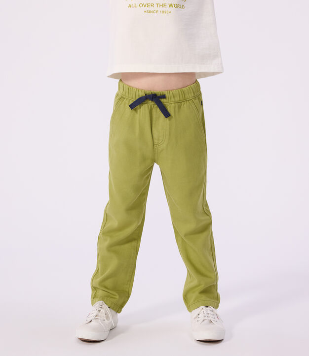 Pantaloni in cotone bambino verde