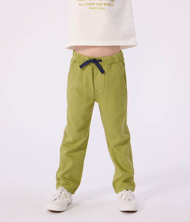 Pantaloni in cotone bambino verde