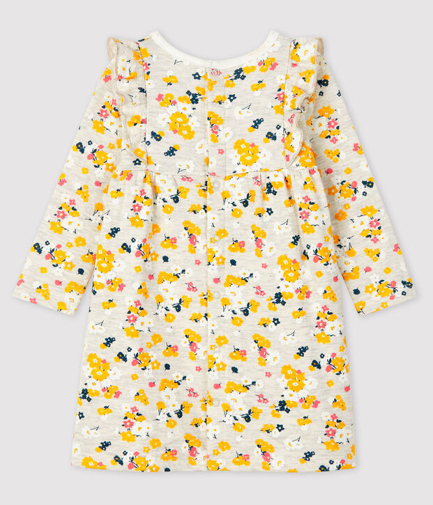 Abito a maniche lunghe da beb&egrave; femmina beige/multicolore