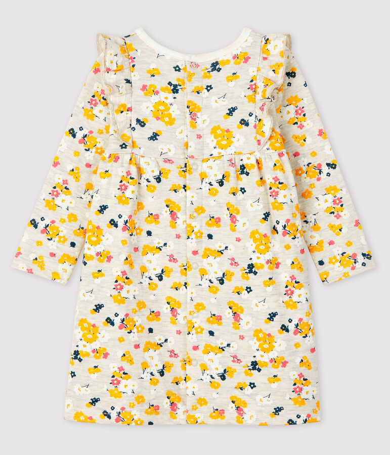 Abito a maniche lunghe da beb&egrave; femmina beige/multicolore