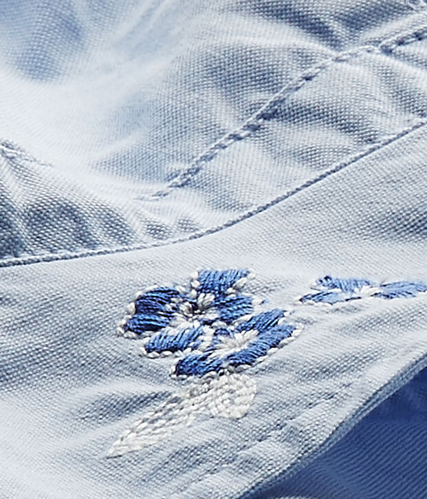 Cappellino beb&eacute; bambina tinta unita blu Bleu