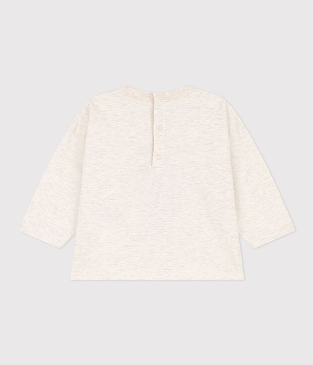 T-shirt a maniche lunghe in jersey per beb&egrave; beige