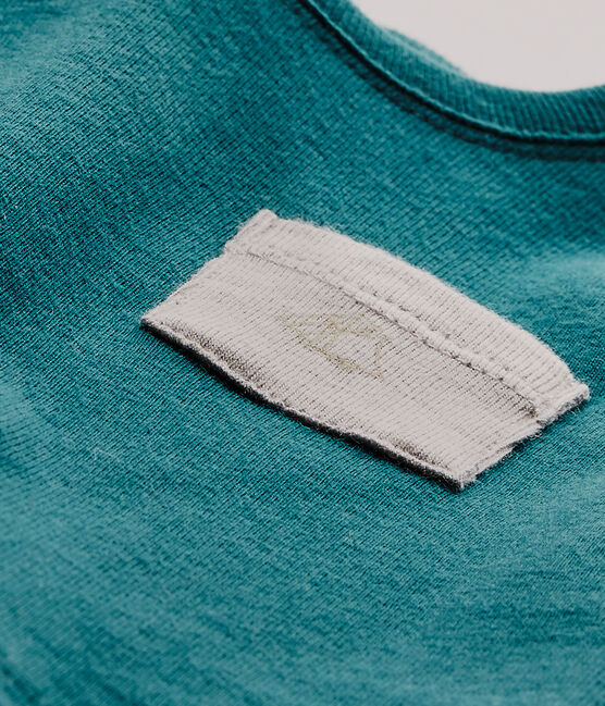 T-shirt bebé bambino tinta unita verde Olivier