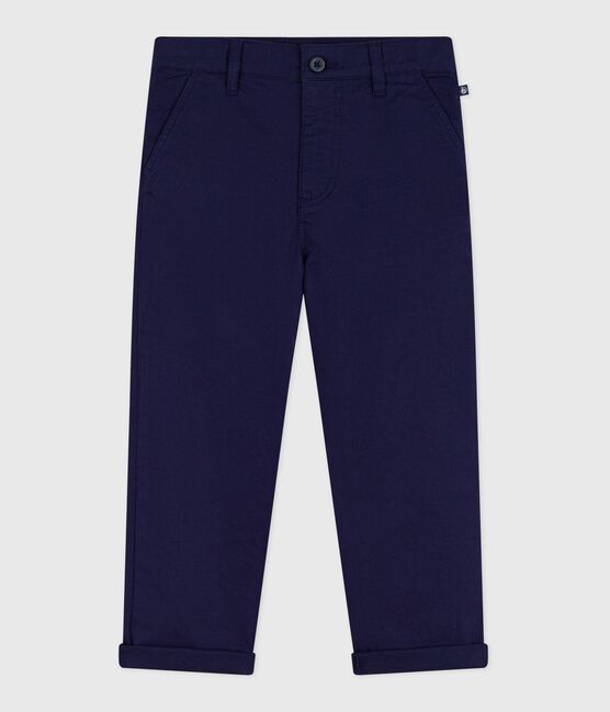 Pantaloni in cotone bambino blu SOIR