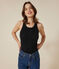Canotta Iconica in cotone donna nero BLACK